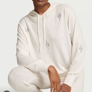 Victoria's Secret Cream Embellished Hoodie